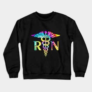 Lovely Rn Registered Nurse Tie Dye T-Shirt Crewneck Sweatshirt